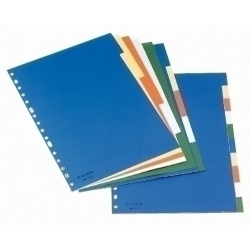 Separadors Esselte Pp A4 5 Pestanyes 11 Trepants Amb Ind.B/N