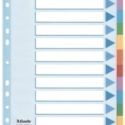 Separadors Esselte Cartolina A4 12 Pestanyes 11 Trepants Amb Ind.Col.