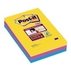 Tac Notes Post-It 4690 Super Sticky 101X152 Colors Rio De Janeiro Amb Lineas Pack De 3