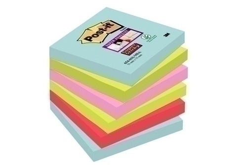 Tac Notes Post-It 654 Super Sticky 76X76 Colors Miami Pack De 6