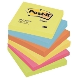 Tac Notes Post-It 654 76X76 Colors Energia Pack De 6