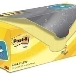 Taco Notes Post-It 654 76X76 Groc Canari Pack De 20 (16+4)