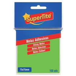 Tac Notes Supertite 75X75 Neon 100 Uds