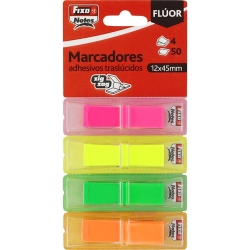 Banderetes Adhesives Fixes Notes Popup 12X45 Colors Fluor Pack De 4