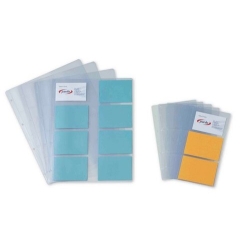 Funda Per a Targetes Pardo Pvc 150µ 4º 3 Dpts. 4 Tal. Paquet De 10