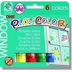 Tempera Solida Playcolor One Window 10Gr. Estoig De 6 Colors