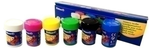 Tempera Pelikan 25 Ml (Bot) 741/6 Estoig De 6 Colors Basics