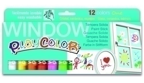 Tempera Solida Playcolor One Window 10Gr. Estoig De 12 Colors