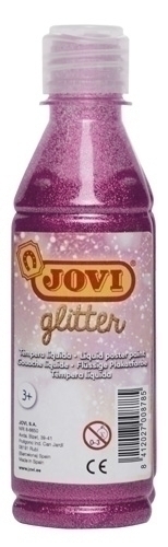 Tempera Jovi Liquida Glitter 250 Ml (Botella) Rosa
