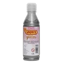 Tempera Jovi Liquida Glitter 250 Ml (Botella) Plata