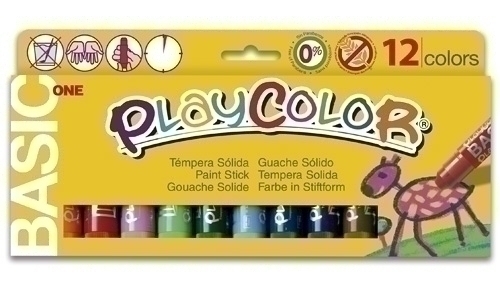 Tempera Solida Playcolor Basic One 10Gr. Estoig De 12 Colors