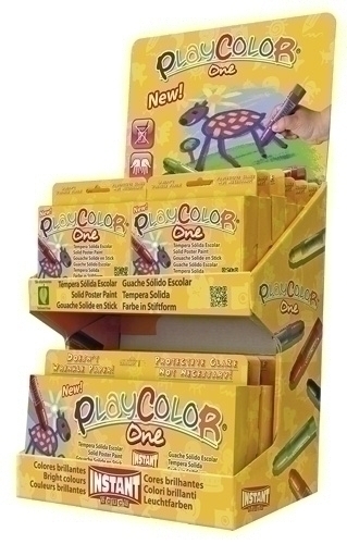 Tempera Instant Solida Playcolor One 10Gr. Expositor De 144 (12 Estoigs De 6 Colors I 6 Estoigs De 1