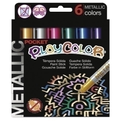 Tempera Solida Playcolor Metallic Pocket 5Gr. Estoig De 6 Colors