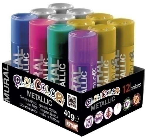 Tempera Instant Solida Playcolor Mural Metallic 40Gr.
