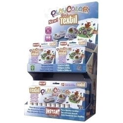 Tempera Instant Solida Playcolor Tèxtil One 10Gr. Expositor De 144 (12 Estoigs De 6 Colors I 6 Estoi