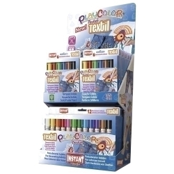 Tempera Instant Solida Playcolor Tèxtil Pocket 5Gr. Expositor De 144 (12 Estoigs De 6 Colors I 6 Est