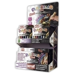 Tempera Instant Solida Playcolor Metallic One 10Gr. Expositor De 144 (12 Estoigs De 6 Colors I 6 Est