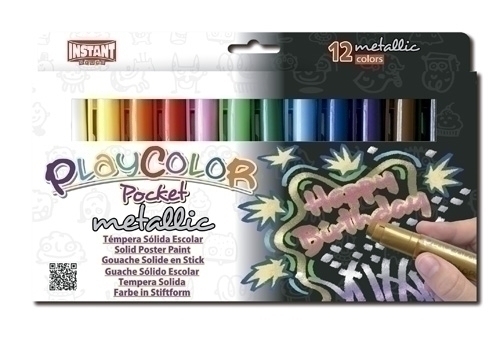 Tempera Solida Playcolor Metallic Pocket 5Gr. Estoig De 12 Colors