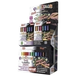 Tempera Instant Solida Playcolor Metallic Pocket 5Gr. Expositor De 144 (12 Estoigs De 6 Colors I 6 E