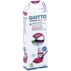 Tempera Giotto Escolar 25 Ml (Botella) Estoig De 6