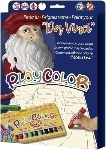 Tempera Instant Solida Playcolor One 10Gr. Pinta El teu "Da Vinci" Estoig De 12 Colors (Inclou Lamin