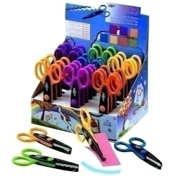 Tisores Faibo Dentada 13 Cm Assortiment Expositor De 24