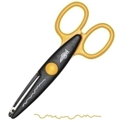 Tijeras Faibo Dentada 13 Cm Naranja