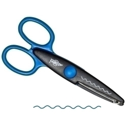 Tijeras Faibo Dentada 13 Cm Azul