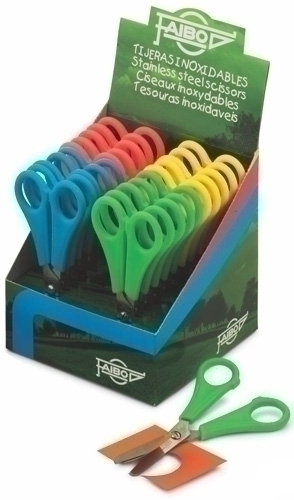 Tisores Escolars Faibo 13 Cm. Expositor De 20