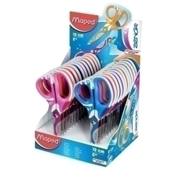 Tisores Maped Zenoa Fit Soft 13 Cm. Asimetrica Expositor De 24