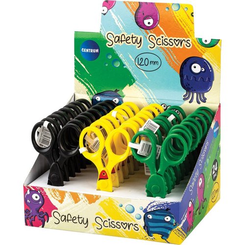 Tijeras Escolares Centrum 11 Cm. Plastico Surtida Expositor De 24