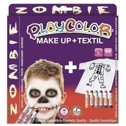 Pack Playcolor Maquillatge Make Up Basic Blister De 3 + Tempera Solida Tèxtil One Caixa De 6 Themati