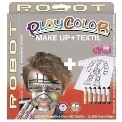 Pack Playcolor Maquillatge Make Up Basic Blister De 3 + Tempera Solida Tèxtil One Caixa De 6 Themati