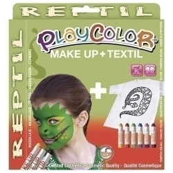 Pack Playcolor Maquillatge Make Up Basic Blister De 3 + Tempera Solida Tèxtil One Caixa De 6 Themati