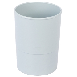 Porta Llapis Plastic Rodó Gris