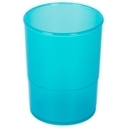 Porta Llapis Plastic Rodó Traslluït Blau