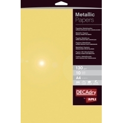 Paper Metal·litzat A4 Apli 130G 10H Or