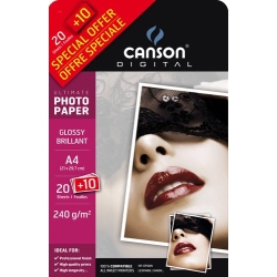 Paper Inkjet Canson Foto A4 240G 20H High Glossy