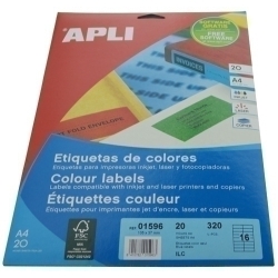 Etiquetes Adh.Impr.Apli A4 Color Blau C.Rectes Blister 20H 105X37 Mm 320 Uts.(01596)