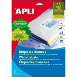 Etiquetes Adh.Impr.Apli A4 Blanca C.Romos Caixa 100H 199,6X289,1 Mm 100 Uts.(02412)