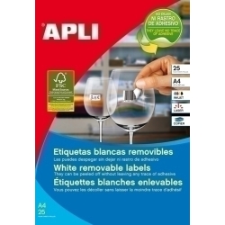 Etiquetes Adh.Impr.Apli A4 Blanca C.Rectes Removible Caixa 100H 48,5X25,4 Mm 4.400 Uts.(03054)