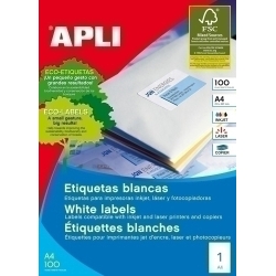Etiquetes Adh.Impr.Apli A3 Blanca C.Rectes Caixa 100H 297X420 Mm 100 Uts.(11352)