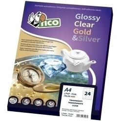 Etiquetes Adh.Impr.Tico A4 Satinada Plata Laser Caixa 100H 44X16 Mm Ovalada 6.000 Uts.(Sl4-4416)