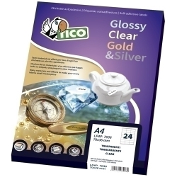 Etiquetes Adh.Impr.Tico A4 Blanca Brillant Laser Caixa 100H 45X25 Mm Rectangular 4.000 Uts.(Pg4-4525