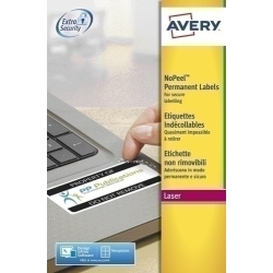 Etiquetes Adh.Impr.Avery A4 Blanca Seguretat C.Romos Laser Caixa 20H 63,5X33,9 Mm 480 Uds.(L6146)