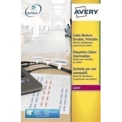Etiquetes Adh.Impr.Avery A4 Identificació De Cables Laser Caixa 20H 110X49 Mm 200 Uts.(L7951)