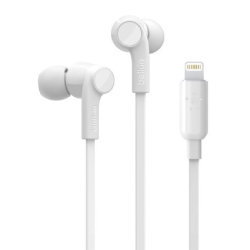 Auriculars Belkin De Boton Amb Connector Lightning Microfon Integrat Blanc