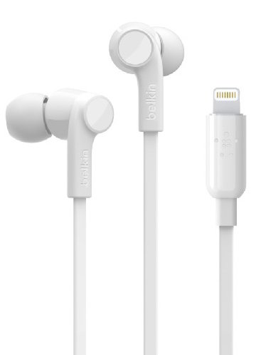 Auriculars Belkin De Boton Amb Connector Lightning Microfon Integrat Blanc