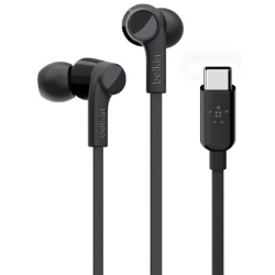 Auriculares Belkin De Boton Con Conector Usb-C Microfono Integrado Negro