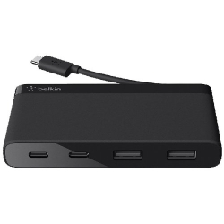 Hub Usb Belkin 4 Puertos Usb 3.0 (2 Usb-C Y 2 Usb-A) Negro